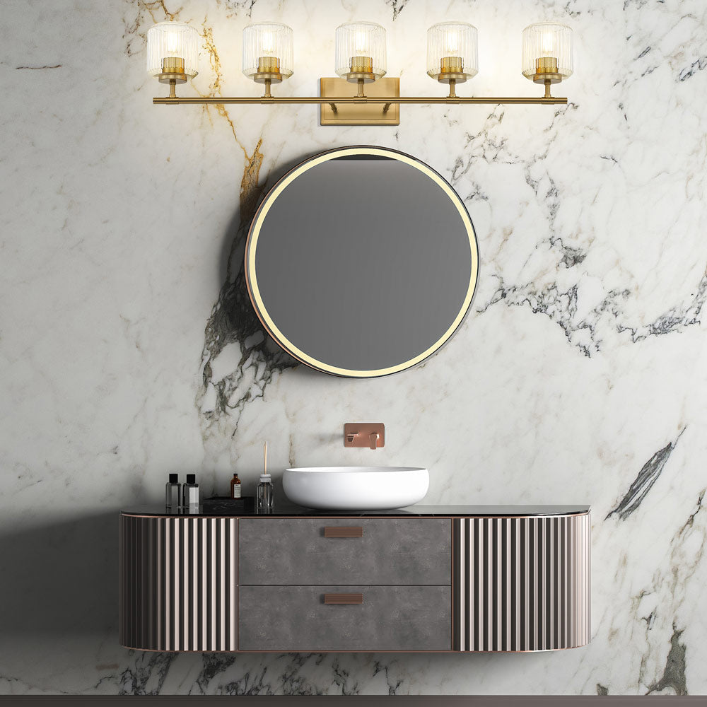 Landon Bath Vanity Light in bathroom.