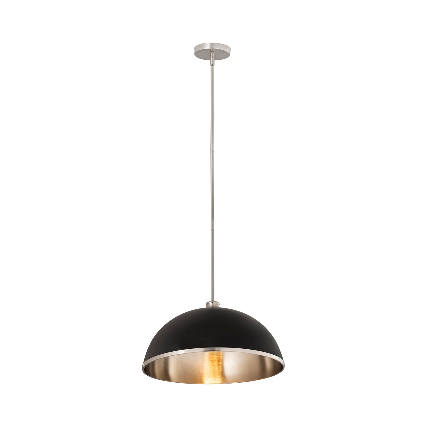 Landry Pendant Light in Matte Black/Brushed Nickel (20-Inch).