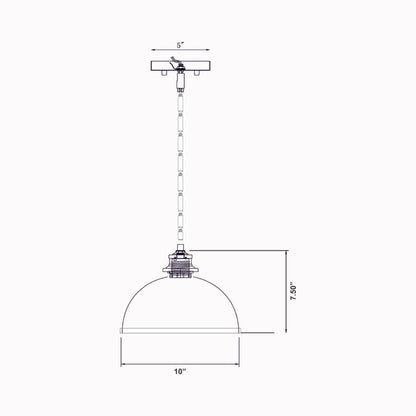 Landry Pendant Light - line drawing.