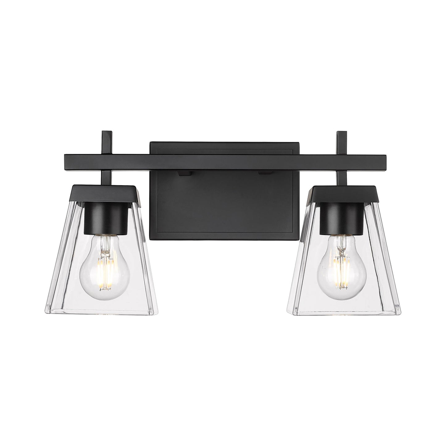 Lauren Bath Vanity Light in  Matte Black (2-Light).