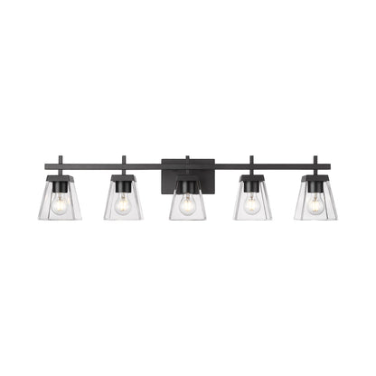 Lauren Bath Vanity Light in  Matte Black (5-Light).