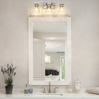 Lauren Bath Vanity Light in bathroom.