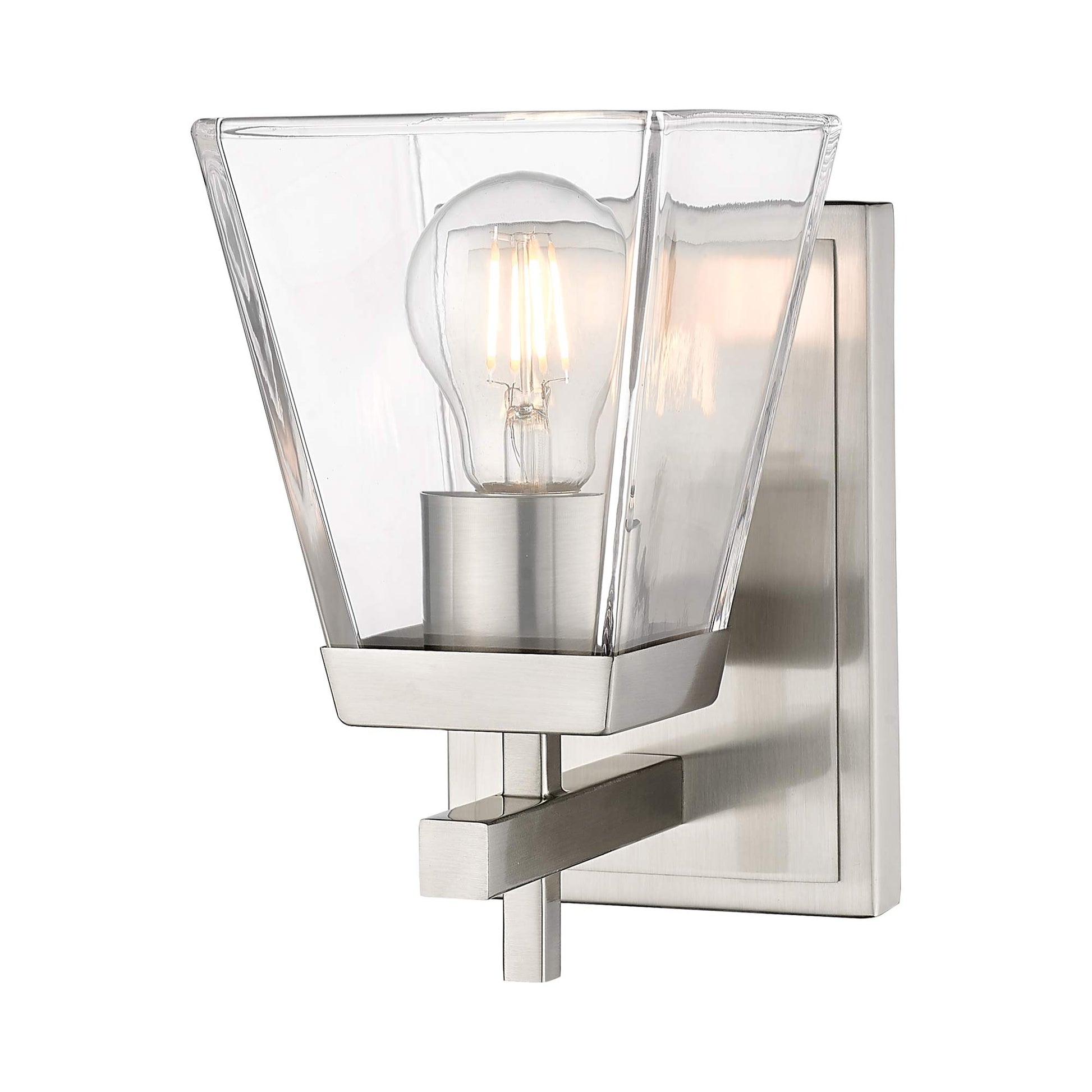 Lauren Bath Wall Light in Brushed Nickel.