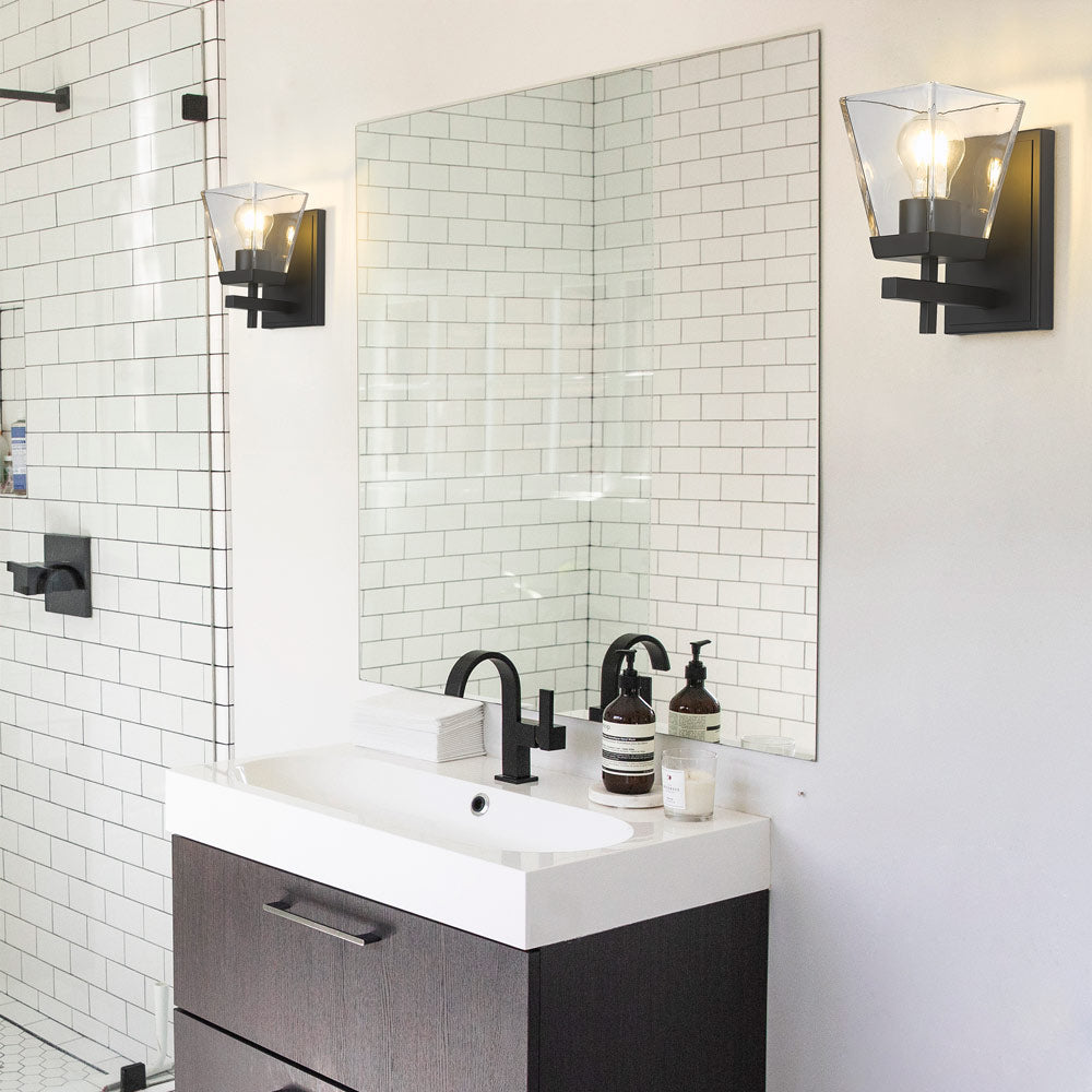 Lauren Bath Wall Light in bathroom.