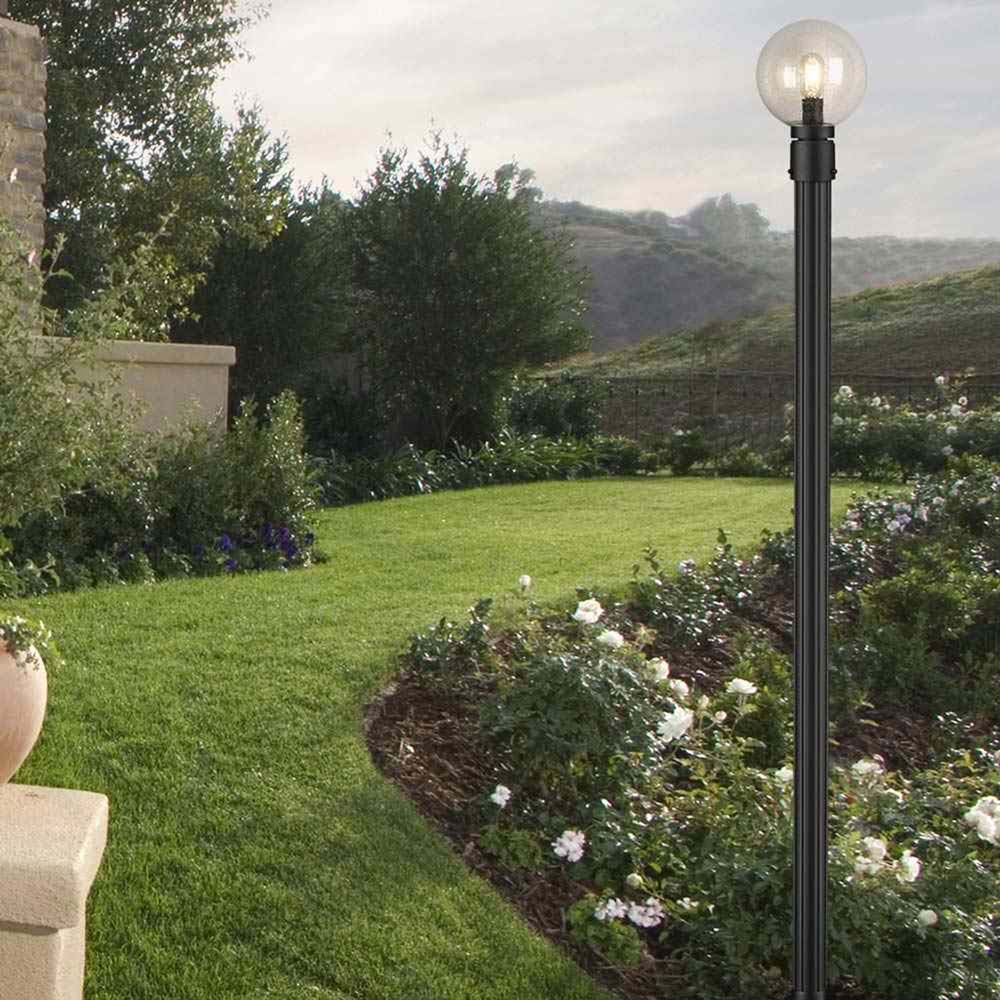 Laurent 519P Outdoor Globe Post Light in Outside Area.