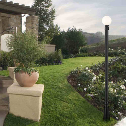 Laurent 519P Outdoor Globe Post Light in Outside Area.