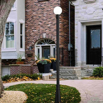 Laurent 519P Outdoor Globe Post Light in Outside Area.