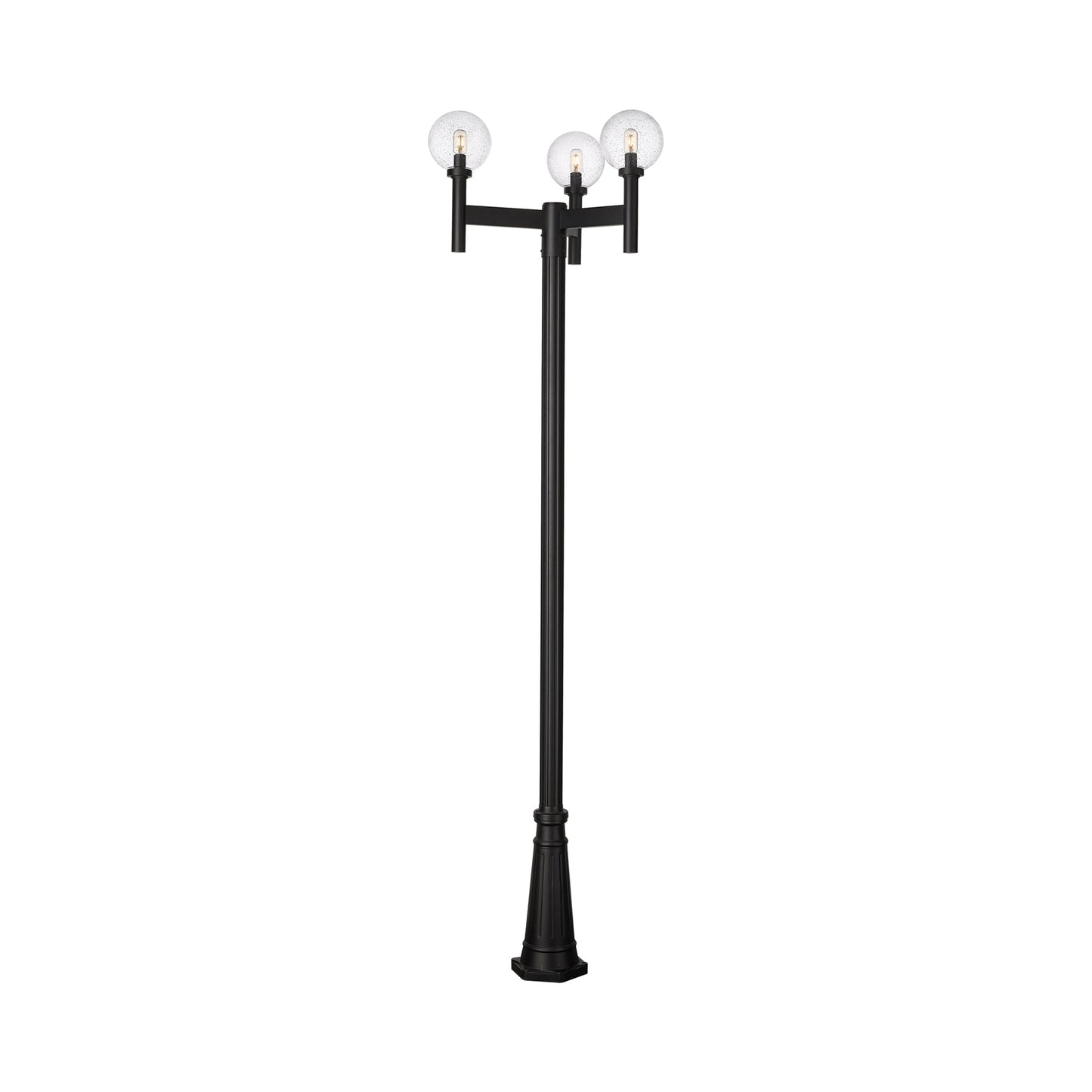 Laurent 519P Outdoor Ornate Post Light in Clear Seedy.