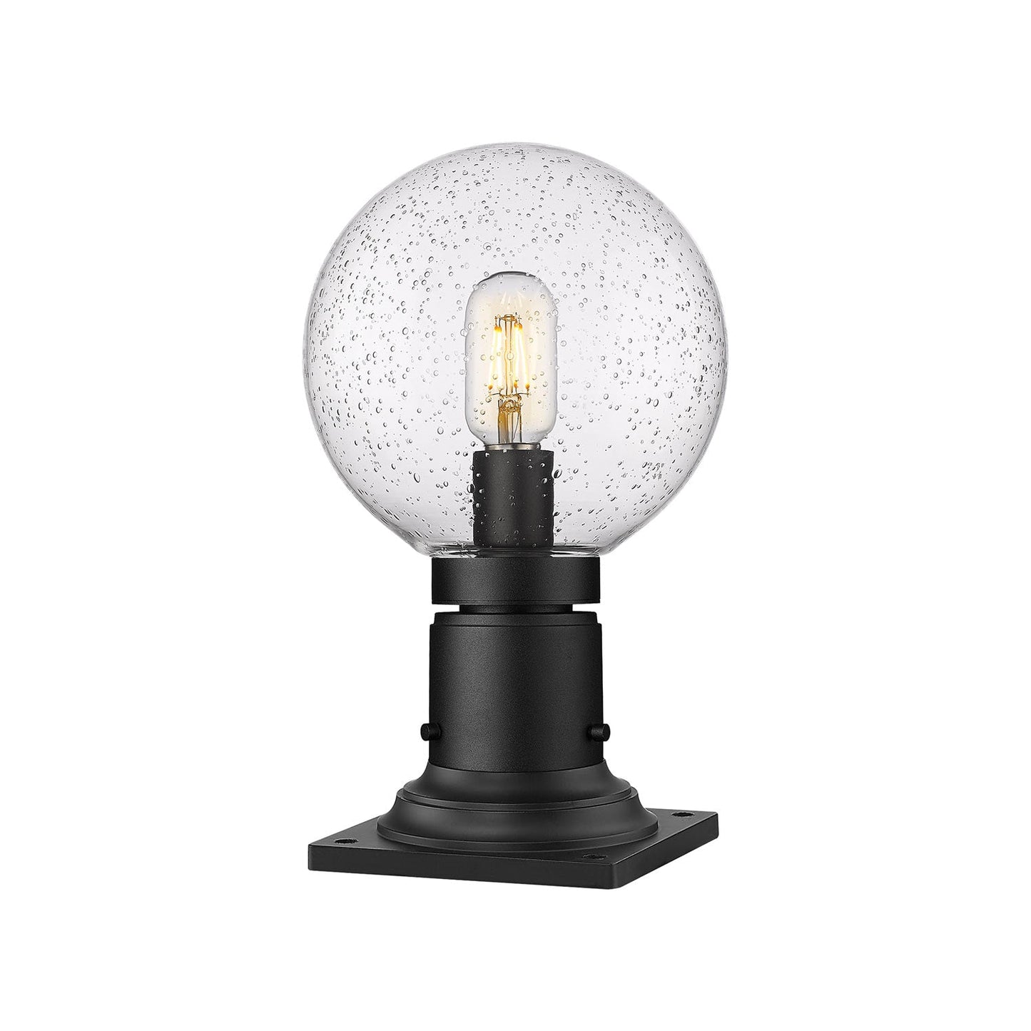 Laurent 533PM Outdoor Pier Mount Light in Clear Seedy (13.38-Inch).