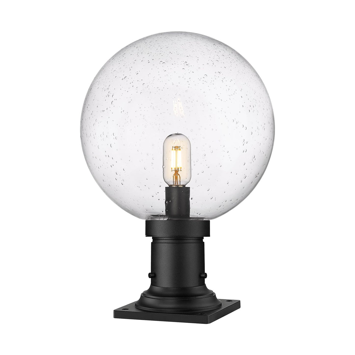 Laurent 533PM Outdoor Pier Mount Light in Clear Seedy (17.5-Inch).