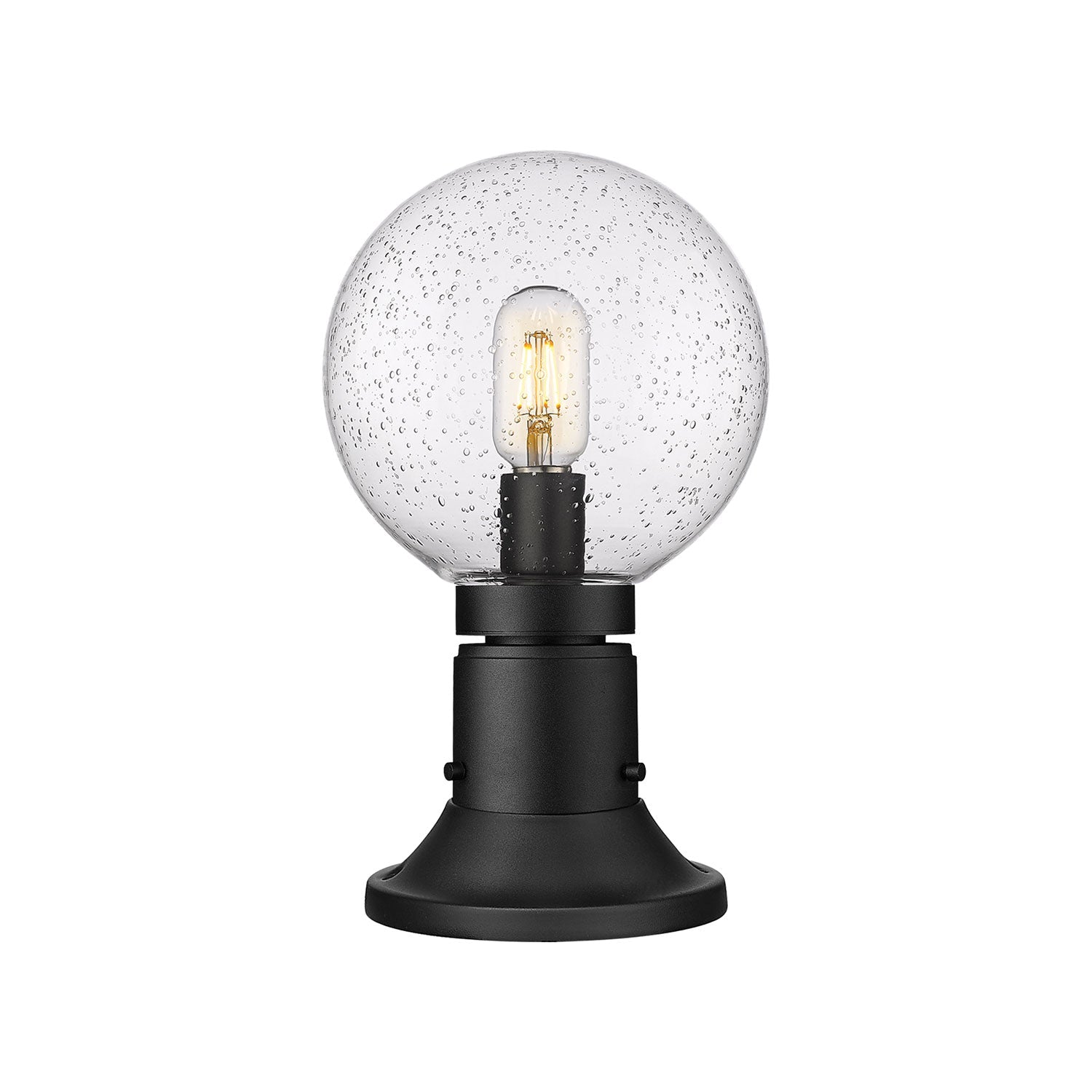Laurent 553PM Outdoor Pier Mount Light in Clear Seedy (13.5-Inch).