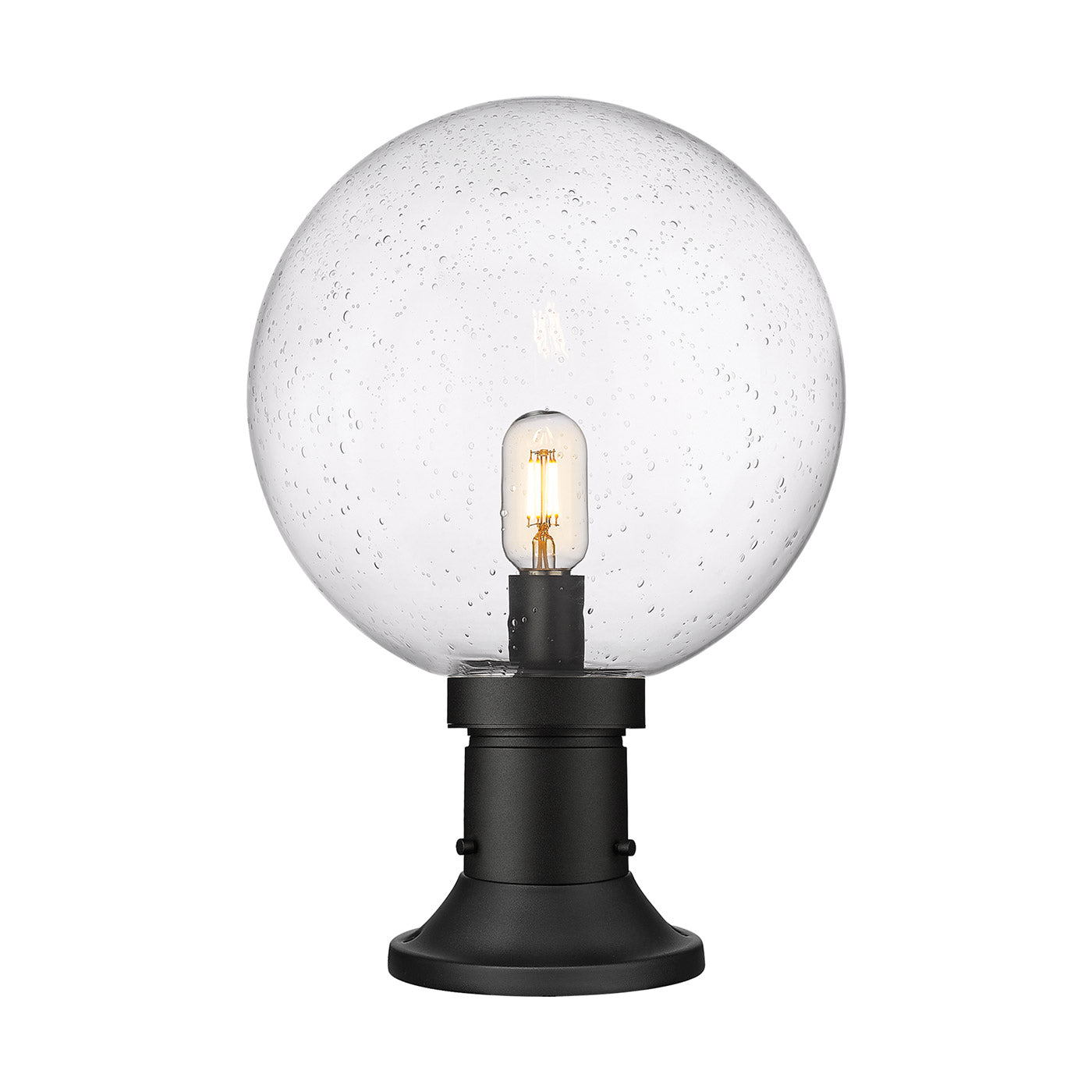 Laurent 553PM Outdoor Pier Mount Light in Clear Seedy (17.63-Inch).