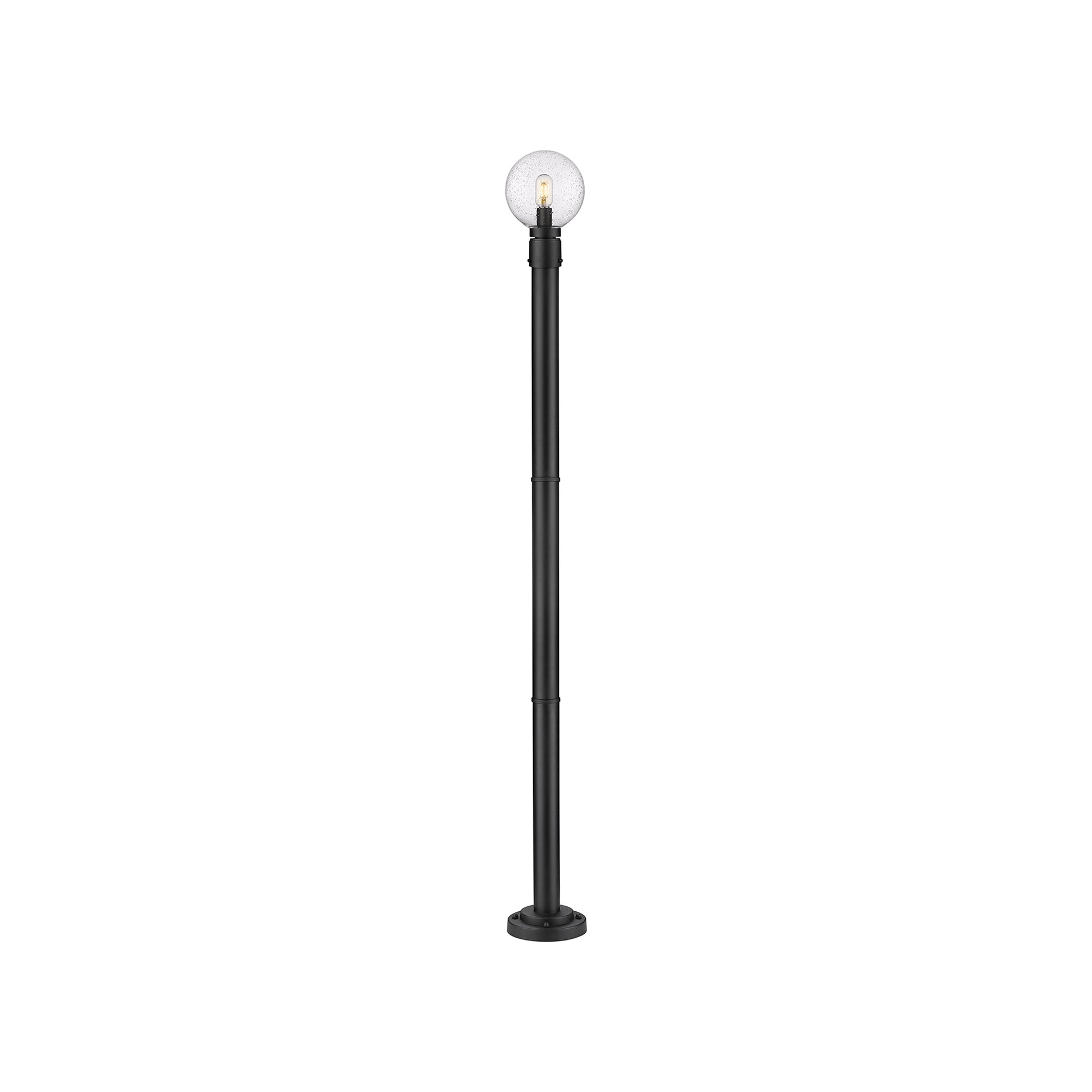 Laurent 567P Outdoor Globe Post Light in Clear Seedy (84.63-Inch).