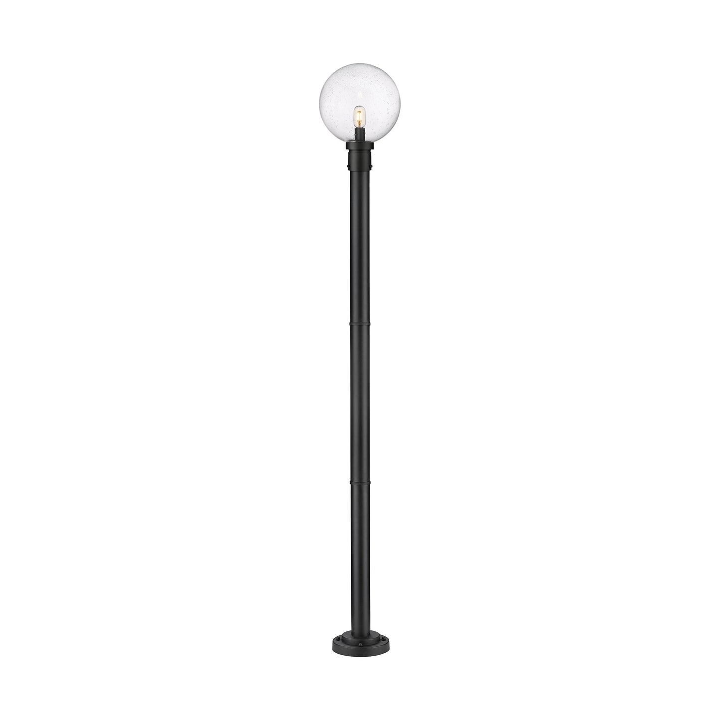 Laurent 567P Outdoor Globe Post Light in Clear Seedy (88.75-Inch).