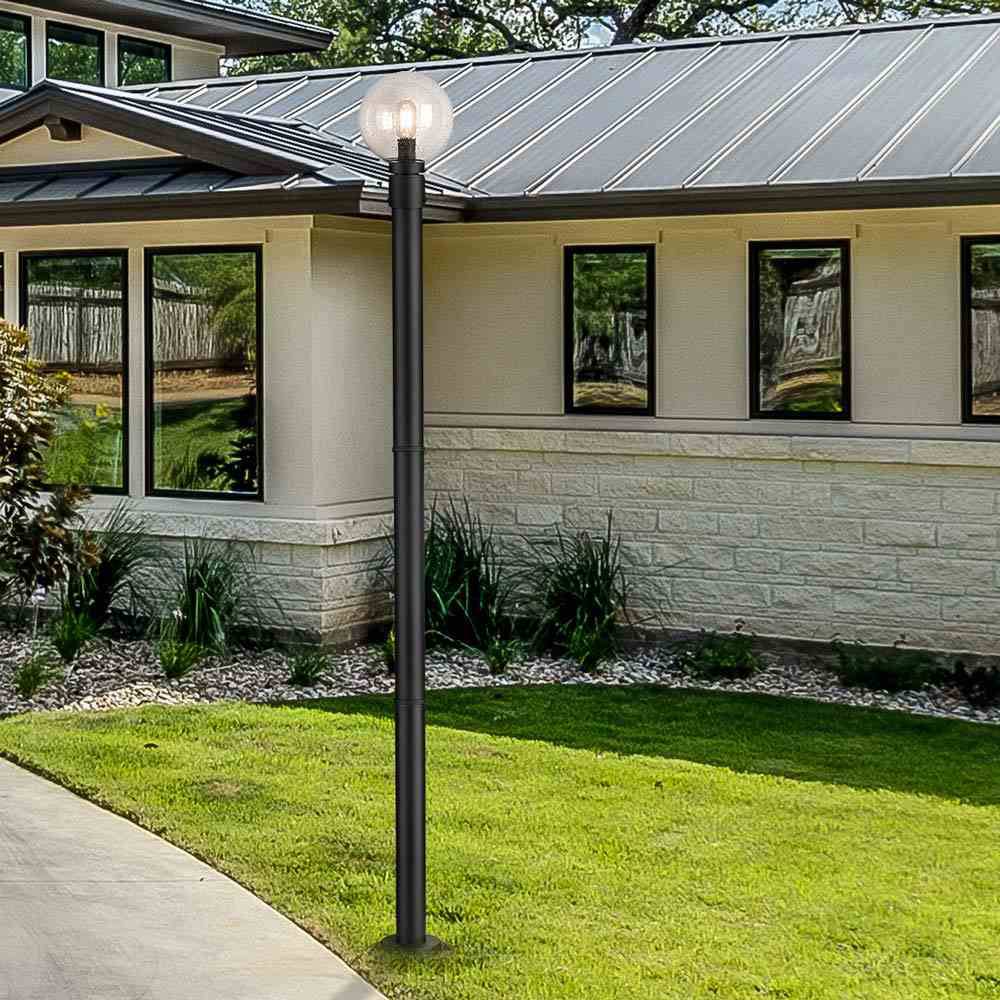 Laurent 567P Outdoor Globe Post Light in Outside Area.