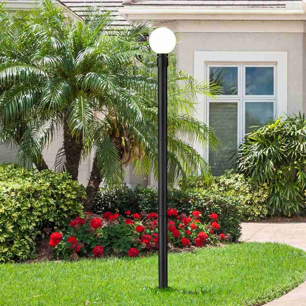 Laurent 567P Outdoor Globe Post Light in Outside Area.