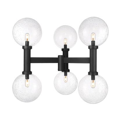 Laurent Outdoor Post Light in Clear Seedy (6-Light/39-Inch).