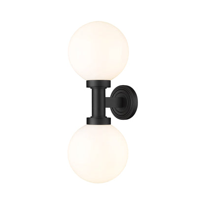 Laurent Outdoor Wall Light in Opal (2-Light/Short).