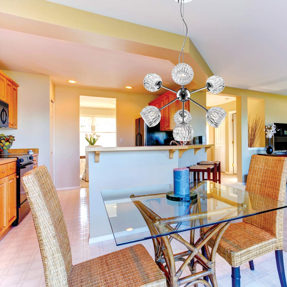 Laurentian Chandelier in dining room.