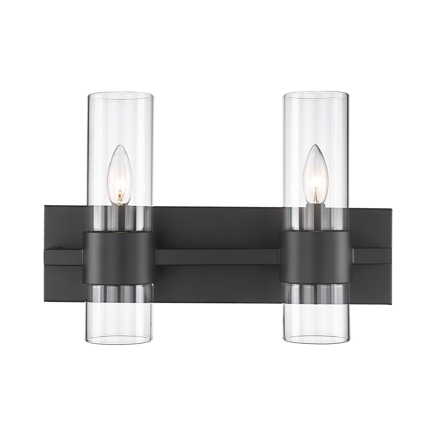 Lawson Bath Vanity Light in Matte Black (2-Light).