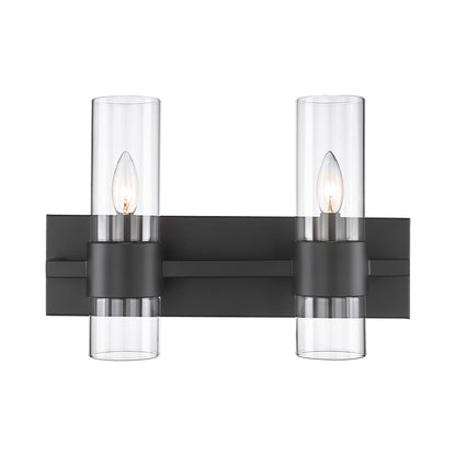 Lawson Bath Vanity Light in Matte Black (2-Light).