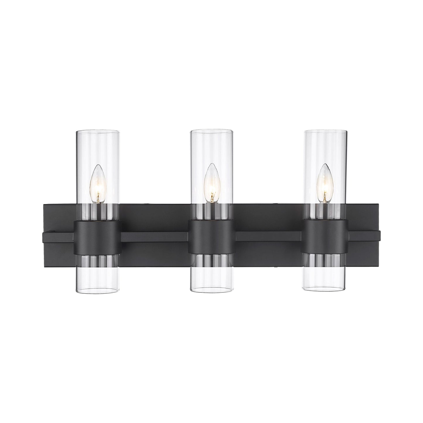 Lawson Bath Vanity Light in Matte Black (3-Light).
