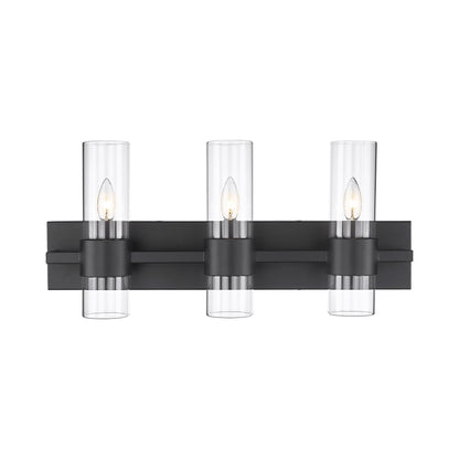 Lawson Bath Vanity Light in Matte Black (3-Light).