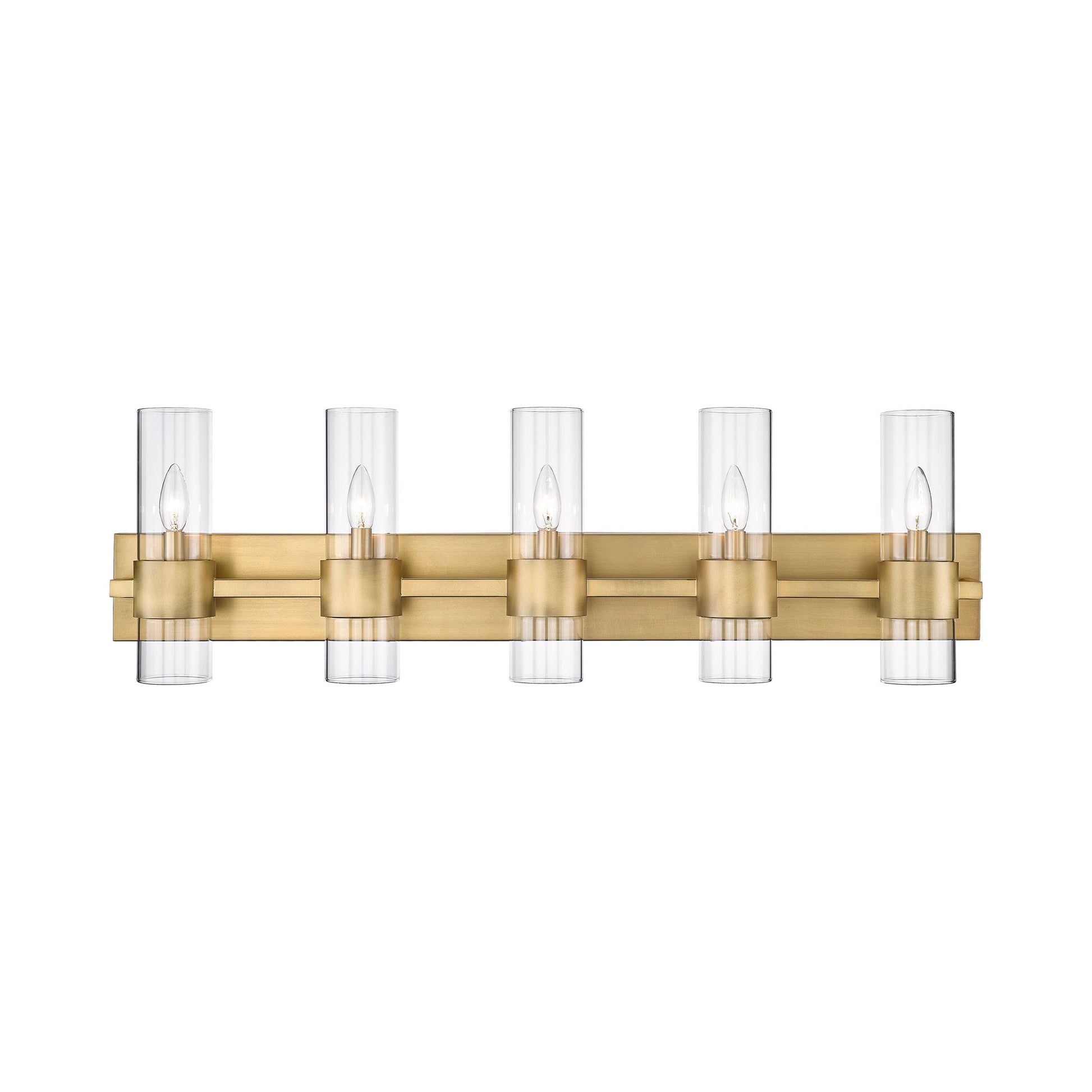 Lawson Bath Vanity Light in Rubbed Brass (5-Light).