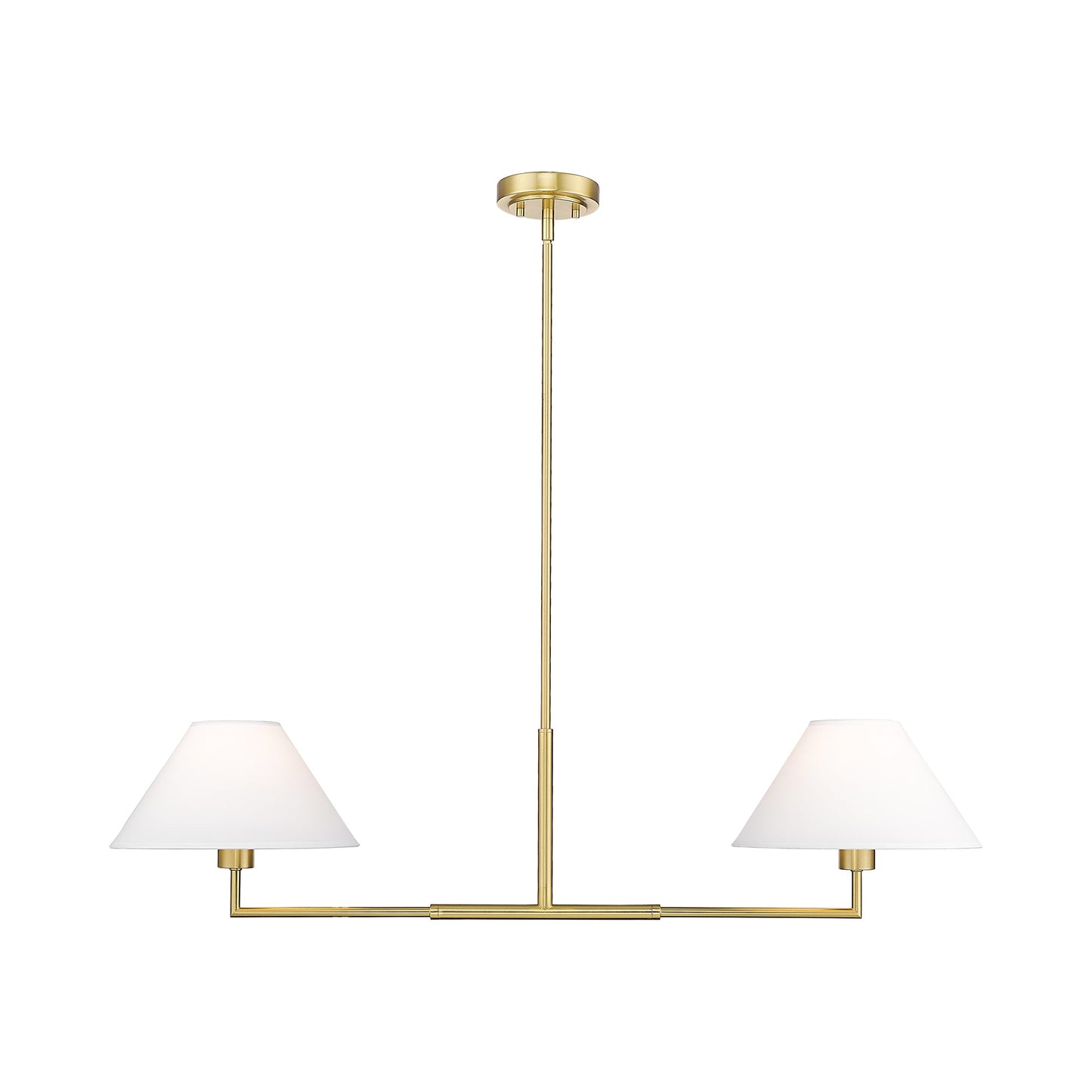 Leila Linear Chandelier in Luxe Gold (42-Inch).