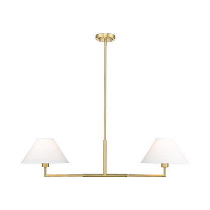 Leila Linear Chandelier in Luxe Gold (42-Inch).