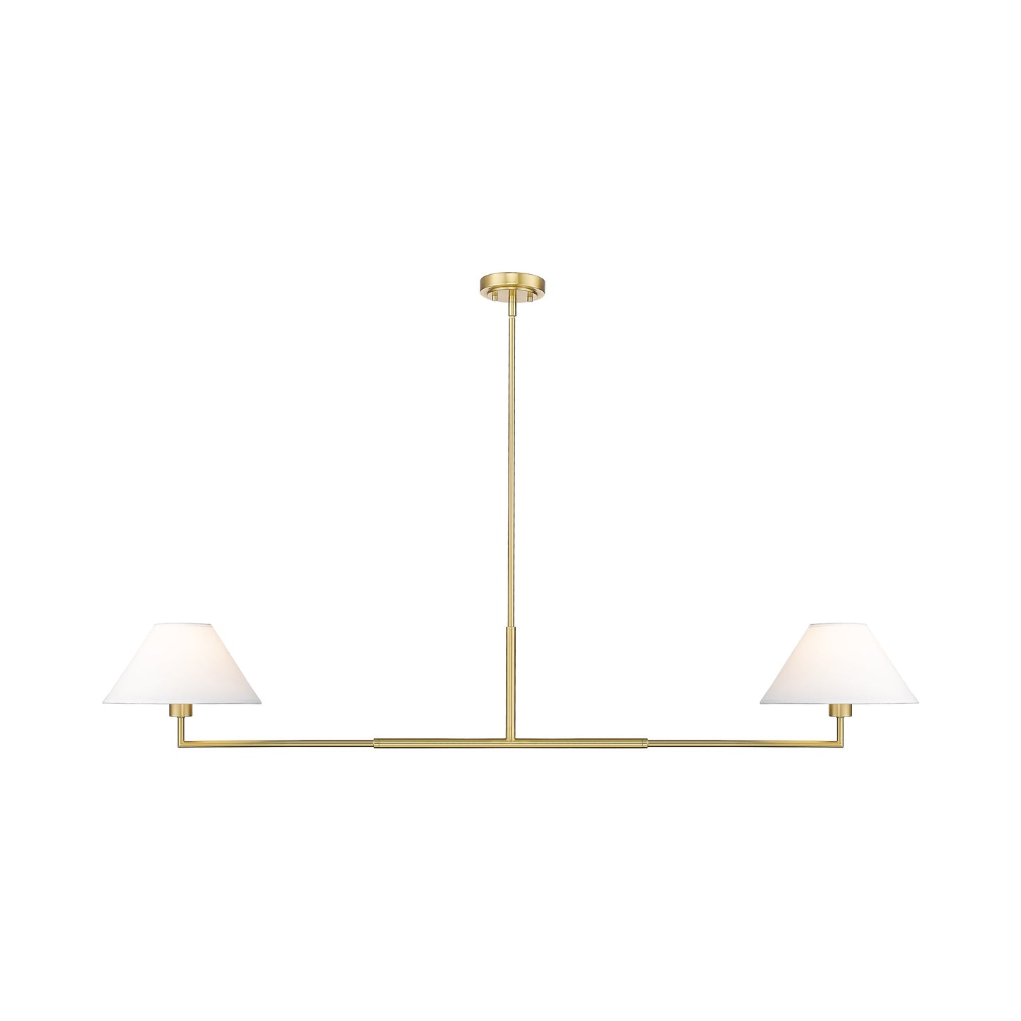Leila Linear Chandelier in Luxe Gold (62-Inch).