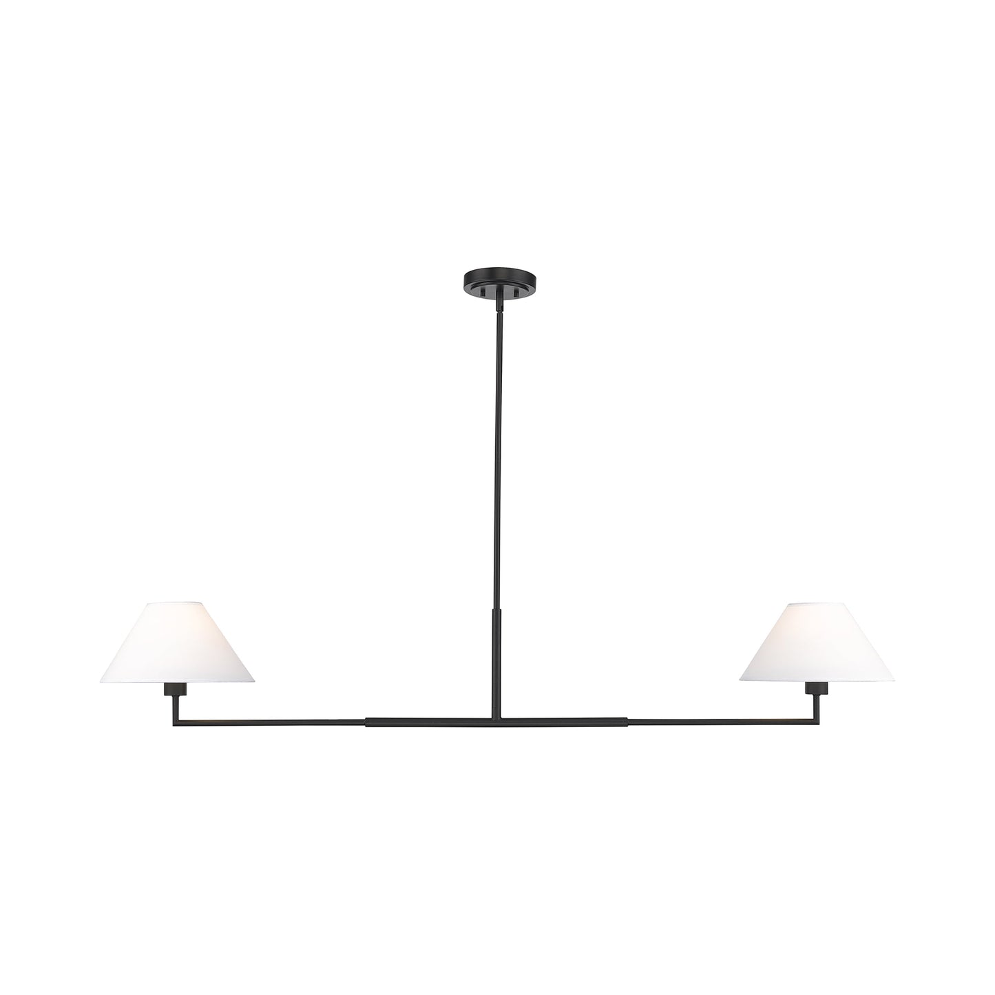 Leila Linear Chandelier in Matte Black (62-Inch).