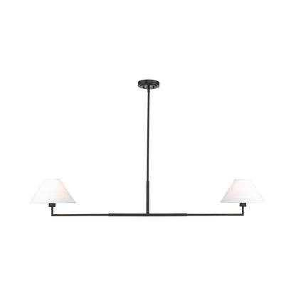 Leila Linear Chandelier in Matte Black (62-Inch).
