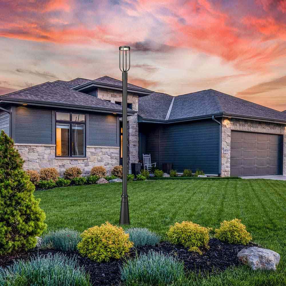 Leland 5011P Outdoor LED Post Light in Outside Area.