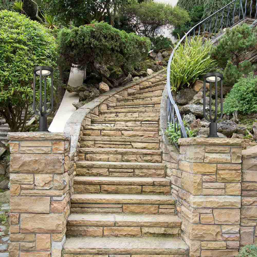 Leland 533PM Outdoor LED Pier Mount Light in Outside Area.