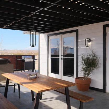 Leland Outdoor LED Pendant Light in Outside Area.