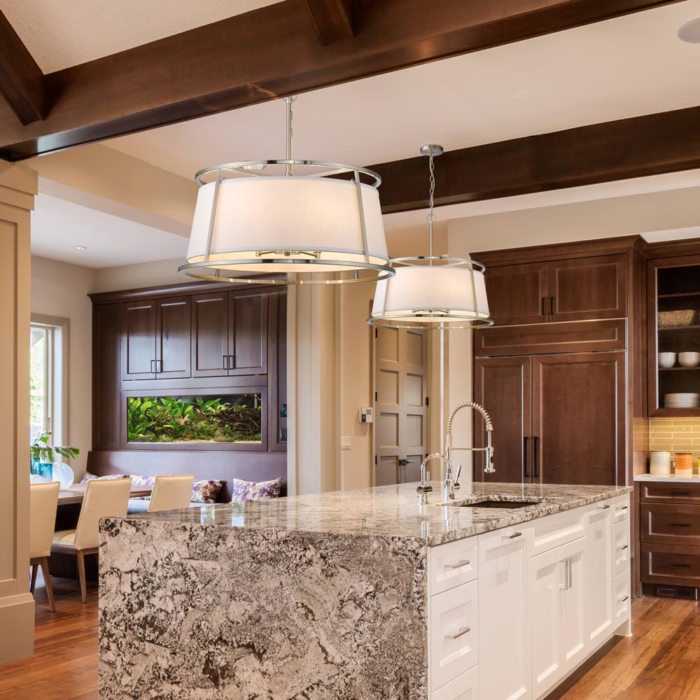 Lenyx Chandelier in kitchen.