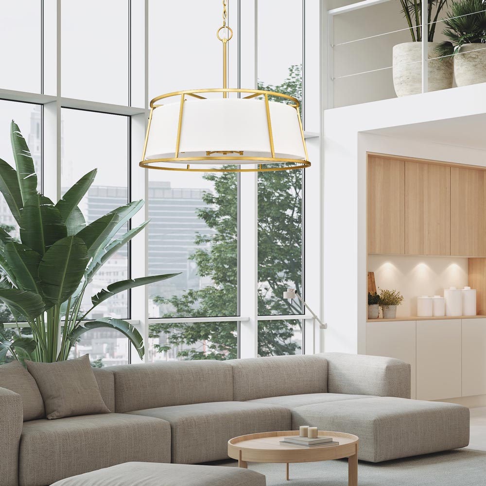 Lenyx Chandelier in living room.