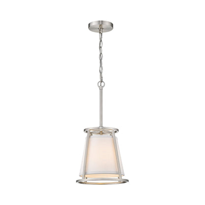 Lenyx Pendant Light in Brushed Nickel.