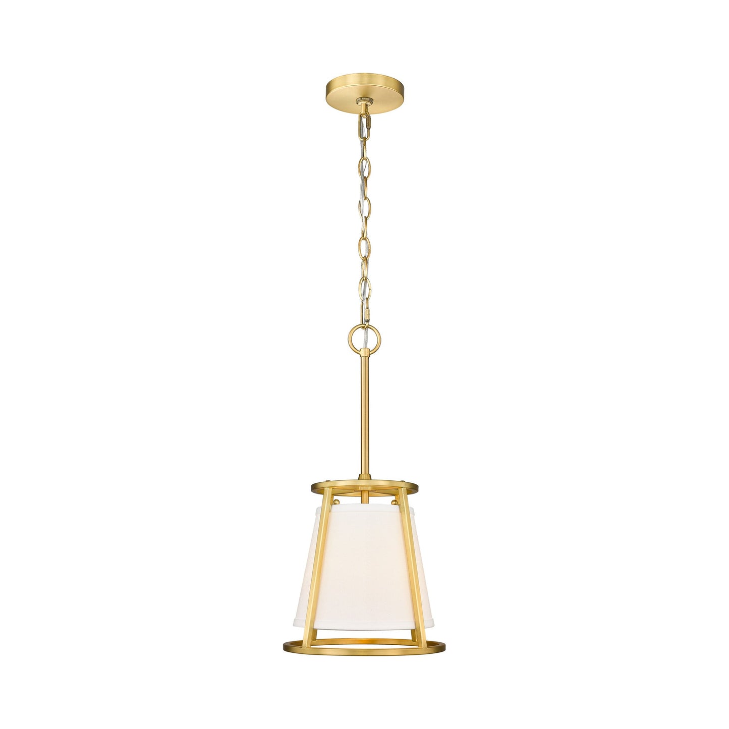 Lenyx Pendant Light in Rubbed Brass.