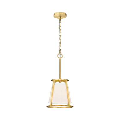 Lenyx Pendant Light in Rubbed Brass.