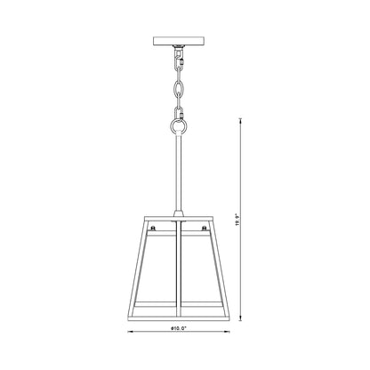 Lenyx Pendant Light -line drawing.