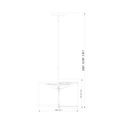 Linden LED Pendant Light - line drawing.