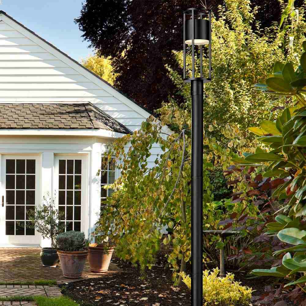 Luca 567P Outdoor LED Post Light in Outside Area.