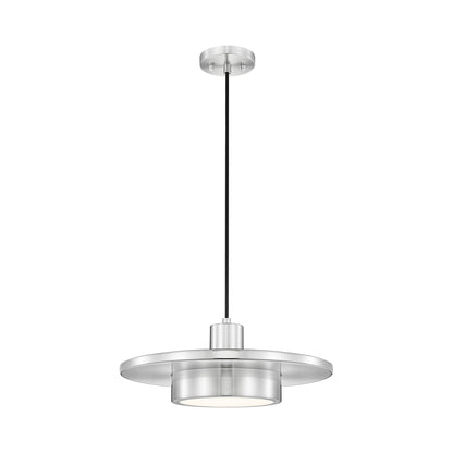 Ludo LED Pendant Light in Brushed Nickel (16-Inch).