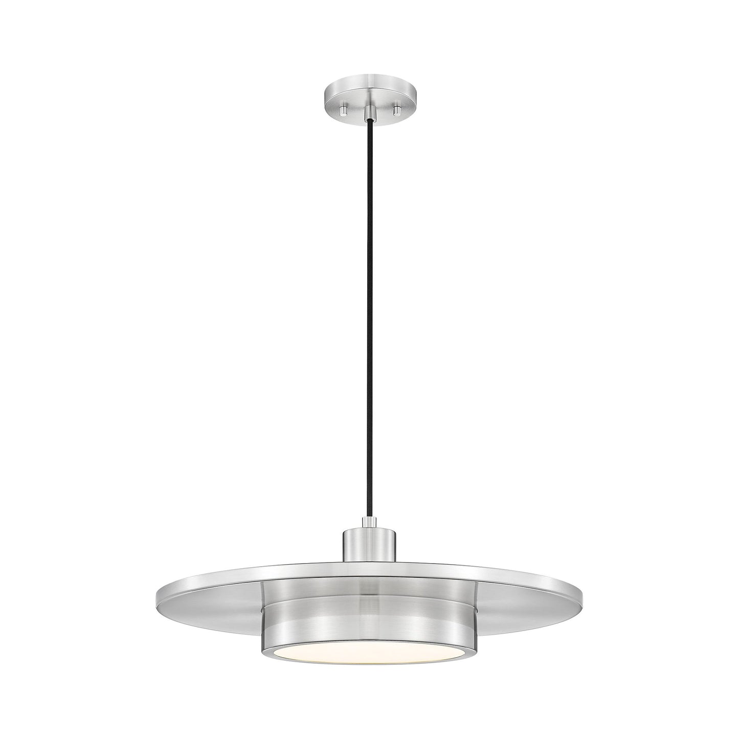 Ludo LED Pendant Light in Brushed Nickel (20-Inch).