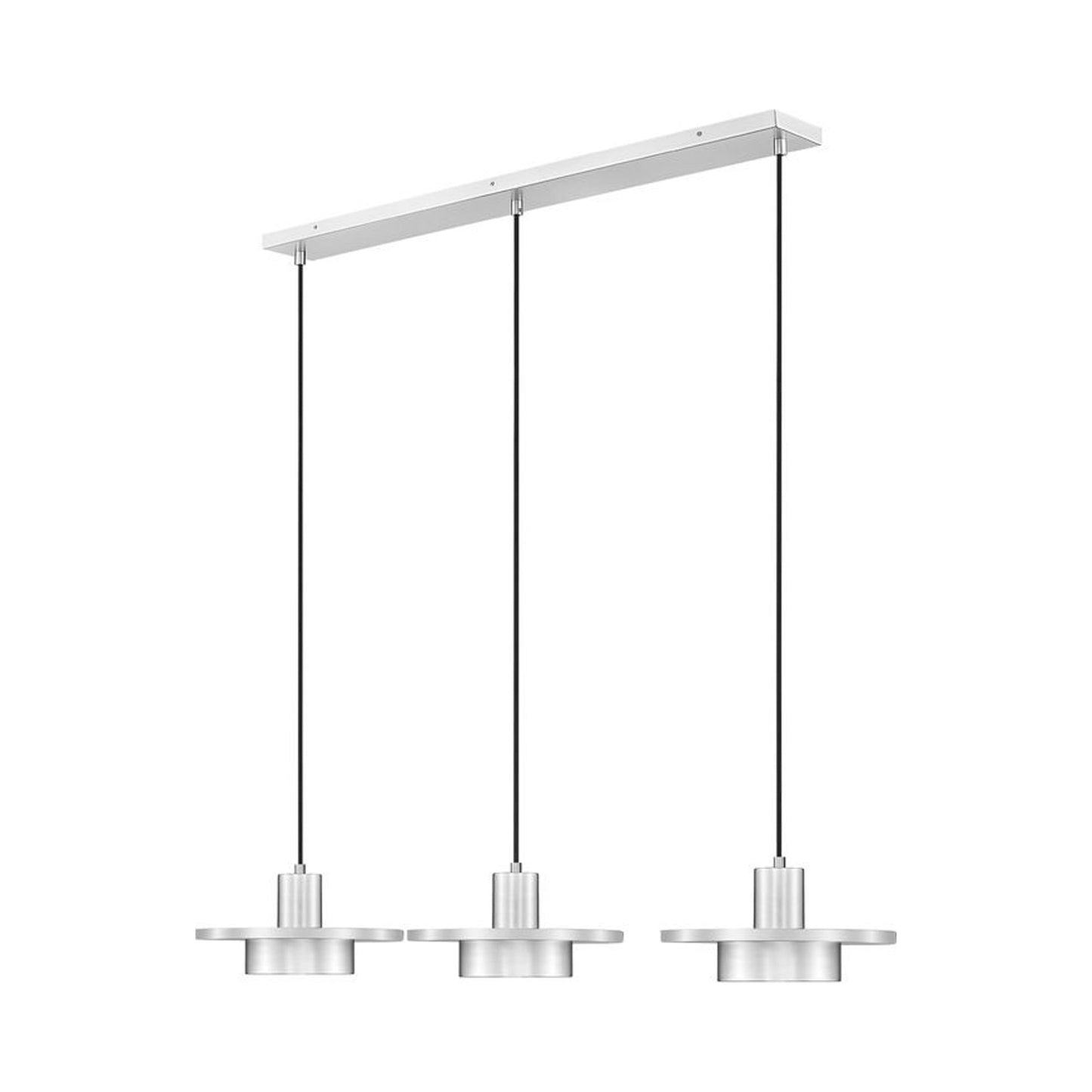 Ludo Linear LED Chandelier in Brushed Nickel (3-Light).