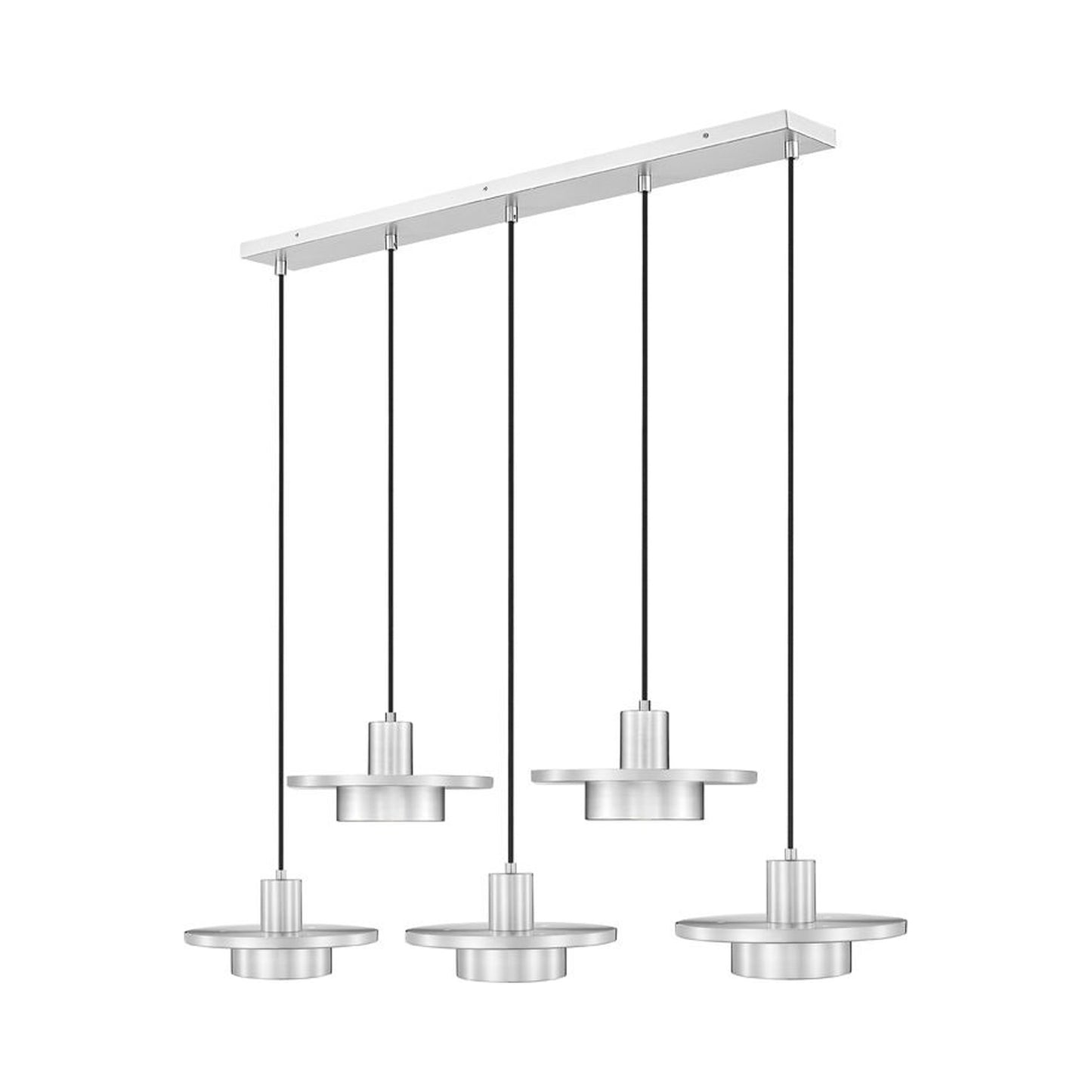 Ludo Linear LED Chandelier in Brushed Nickel (5-Light).