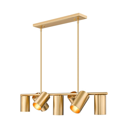 Lumina Linear Chandelier in Modern Gold (7-Light).