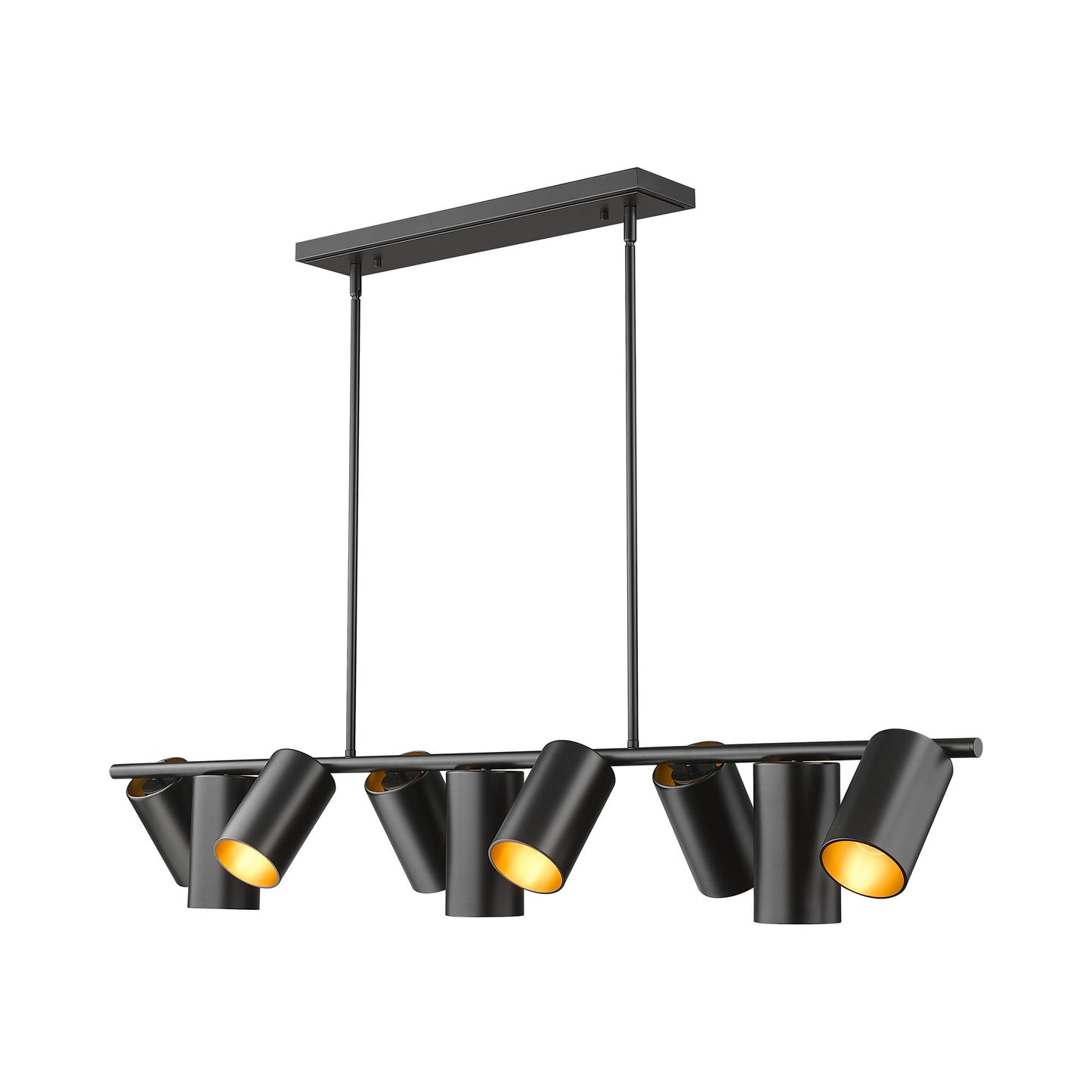 Lumina Linear Chandelier in Matte Black (9-Light).
